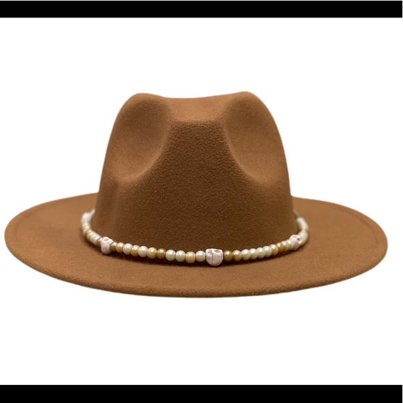 Customised Fedora with Handmade pearls band main image 4